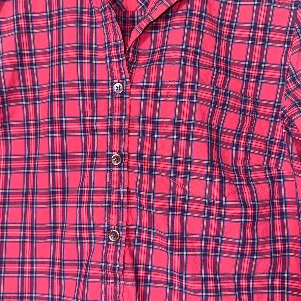 J. Crew Vibrant Plaid Button Down Shirt